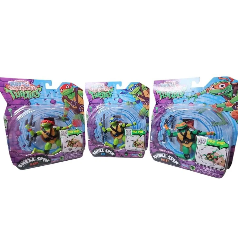 TMNT Tales Of The Teenage Mutant Ninja Turtles Shell Spin Raph, Leo, and Mikey P